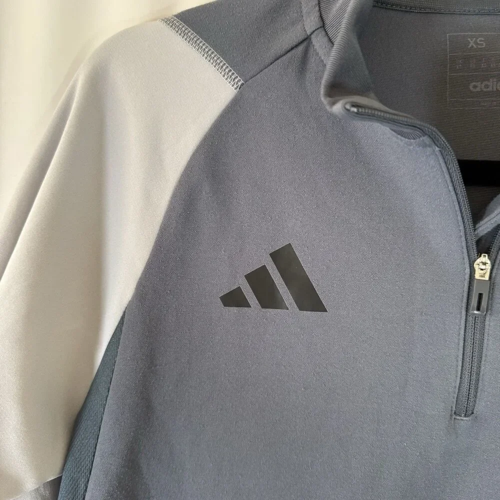 Sporting Kansas City Jacket Women's XS Grey White 1/4 Zip Pullover ADIDAS - Picture 6 of 13